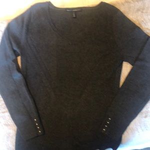 Dark Grey pull over V neck sweater